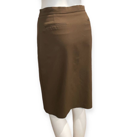 Burberry Vintage Pencil Skirt Size 40 Brown Knee Length VTG - Picture 3 of 15
